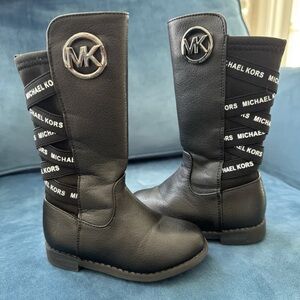 Michael Kors Emma Issa-Toddler Size 5 Black Zip Boots Like New Retails $59